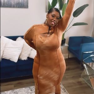 Fashion Nova brown tie dye look